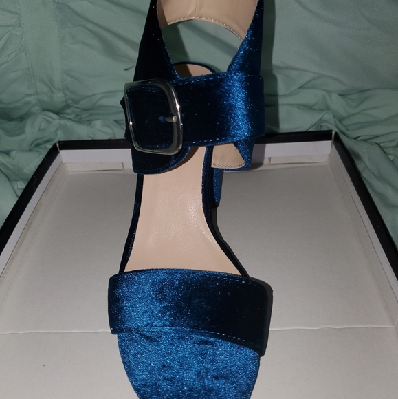 NIB Dark teal blue sandals by Qupid - Picture 3 of 5
